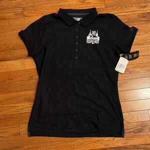 145 Kentucky Derby Black Embroidered Polo Shirt